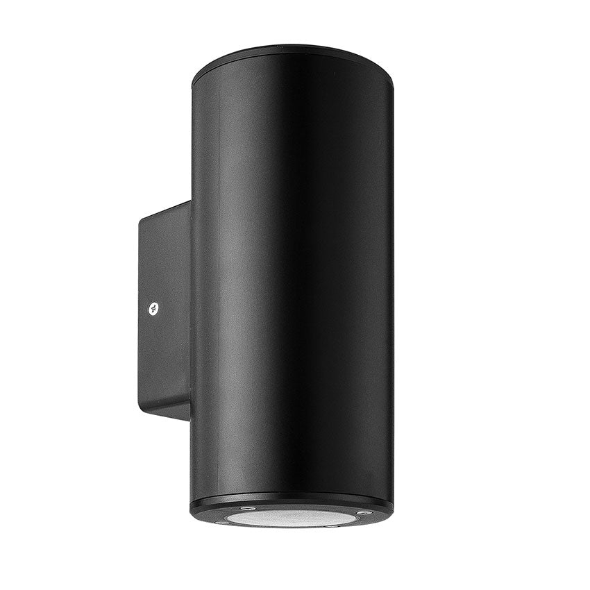 Polycarbonate Corrosion Proof Outdoor Up/Down Wall Light - Black/Grey Finish