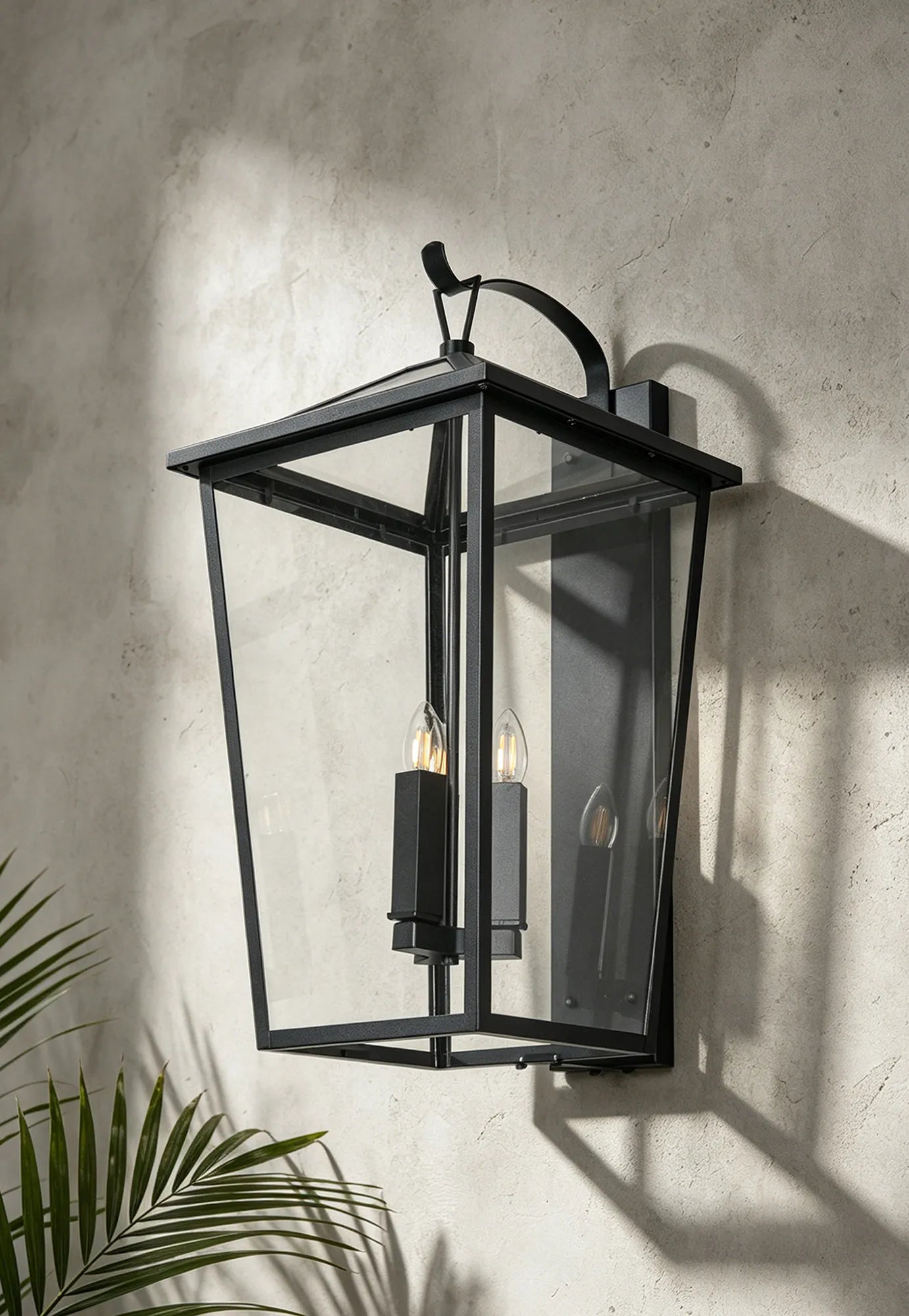 Dieppe 3Lt Down Tapered Square Wall Lamp