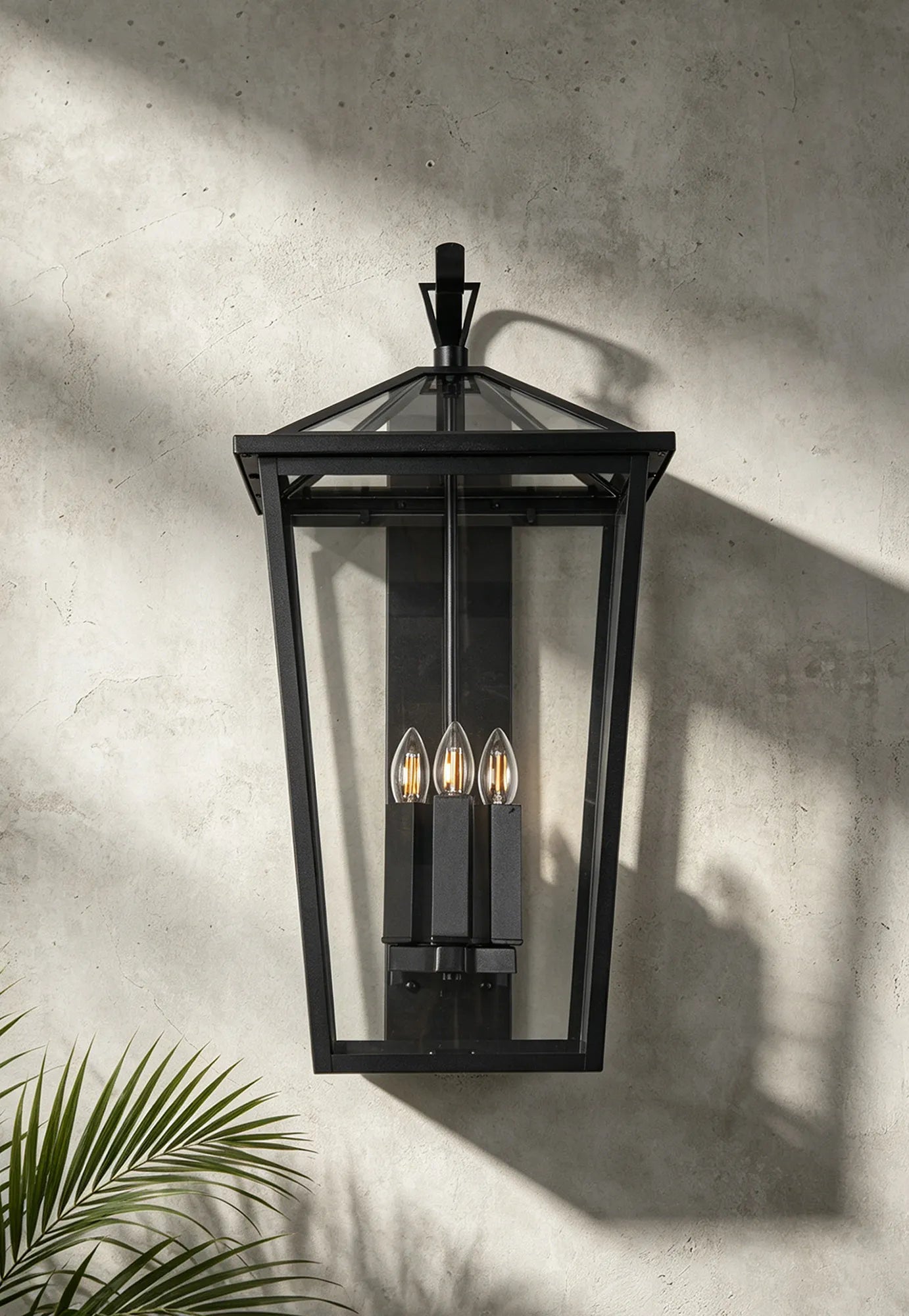 Dieppe 3Lt Down Tapered Square Wall Lamp