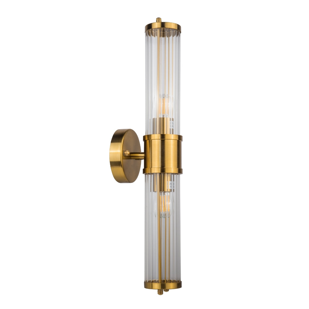 Eleanor Bathroom Light Wall Light- Brushed Brass/ Satin Chrome