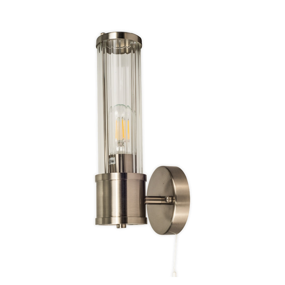Eleanor Bathroom Light Wall Light- Brushed Brass/ Satin Chrome