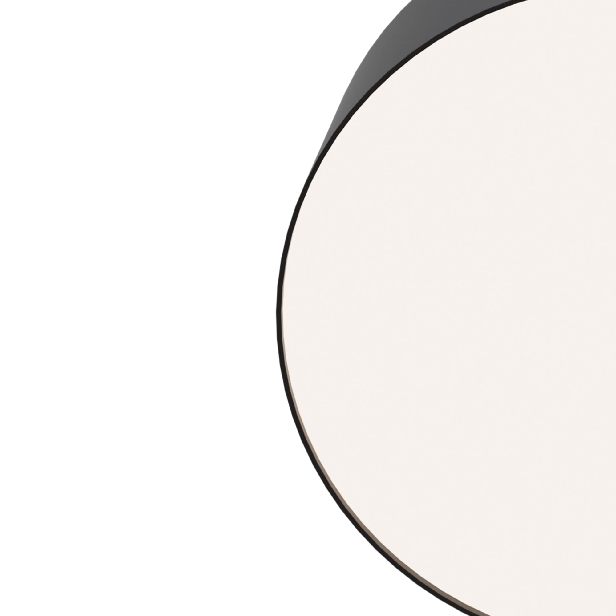 Zon LED Flush Ceiling Light - White/Black Finish