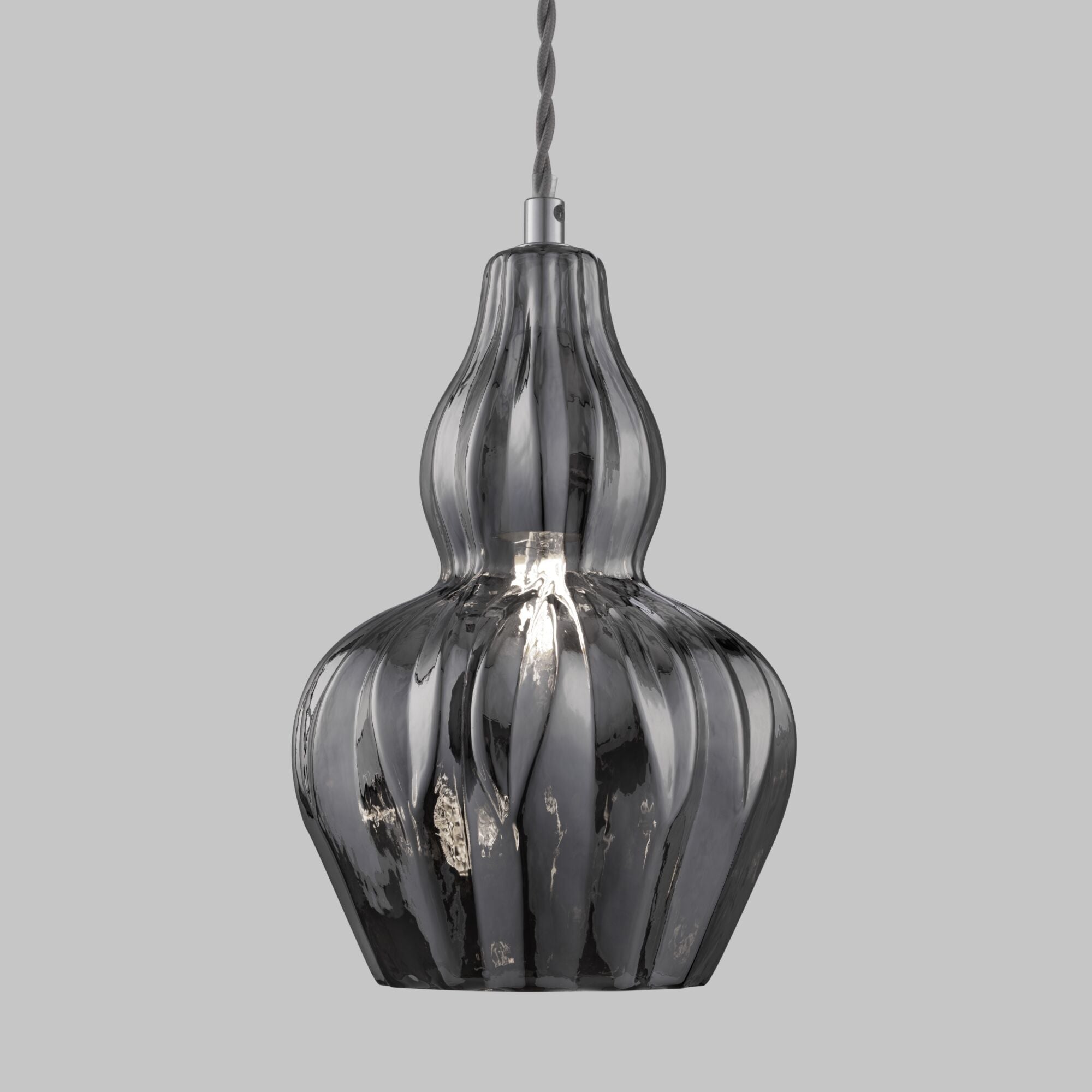 Eustoma Pendant Light - Nickel & Blue/Nickel & Transparent Finish