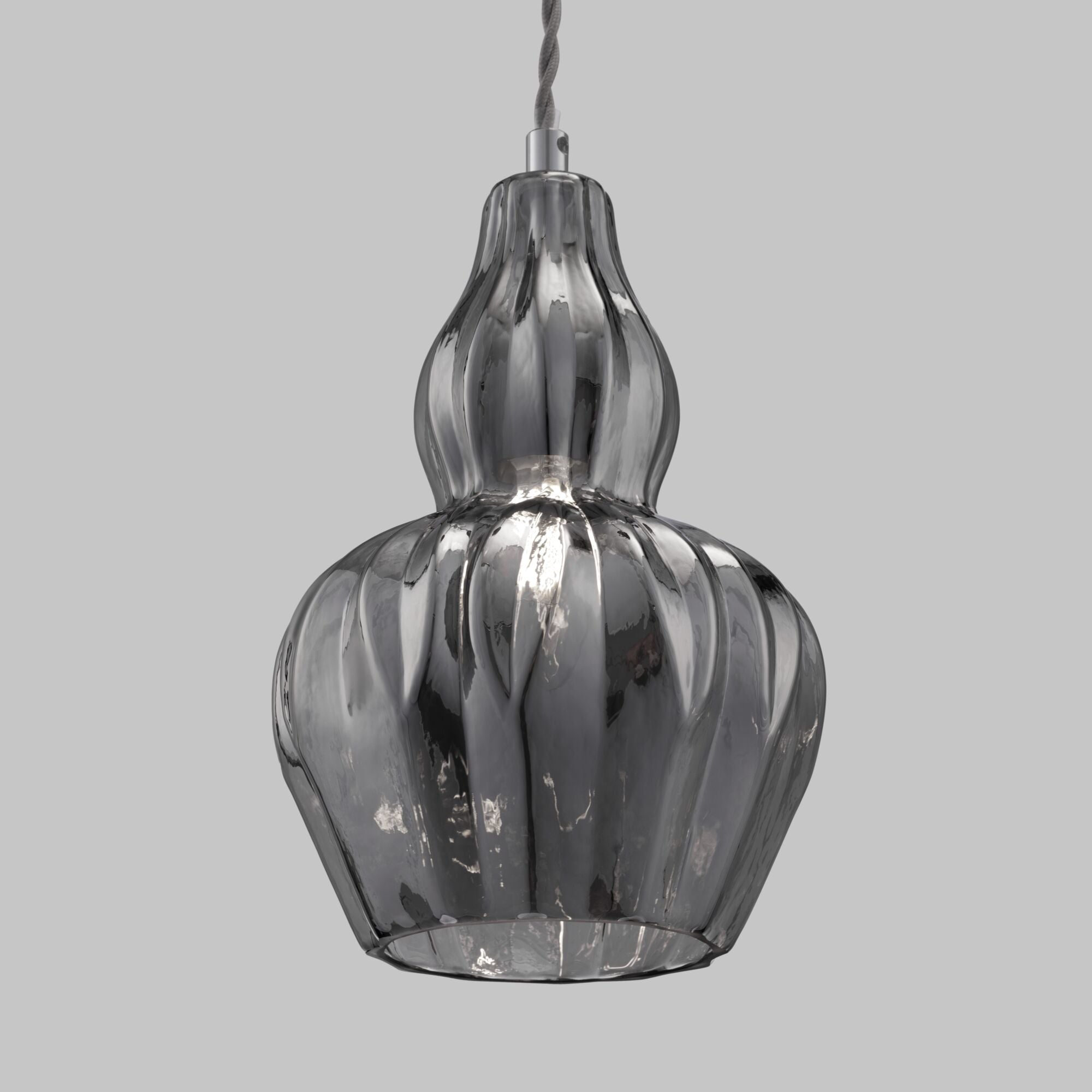 Eustoma Pendant Light - Nickel & Blue/Nickel & Transparent Finish