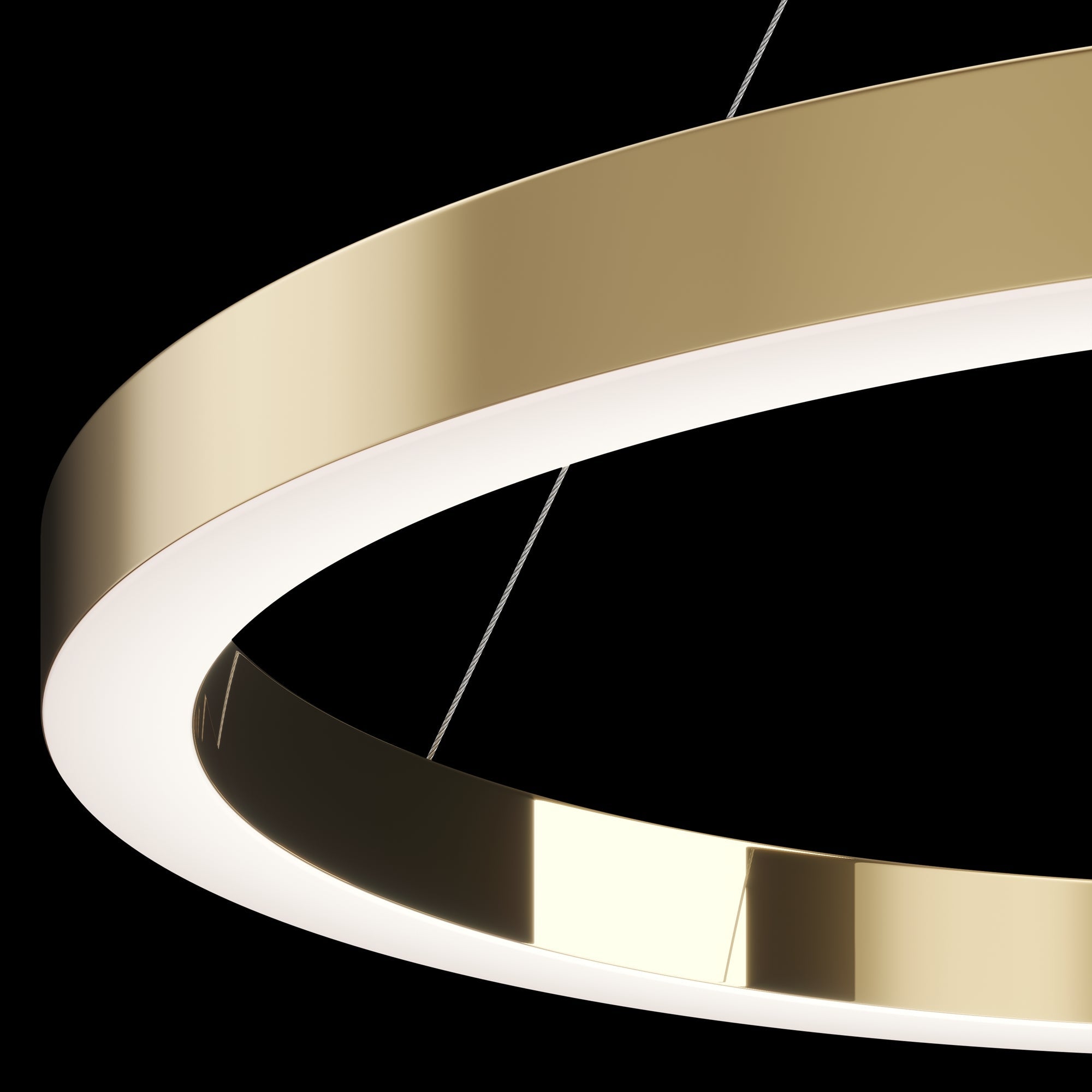 Saturno Small/Medium/Large LED Hanging Light - Brass Finish