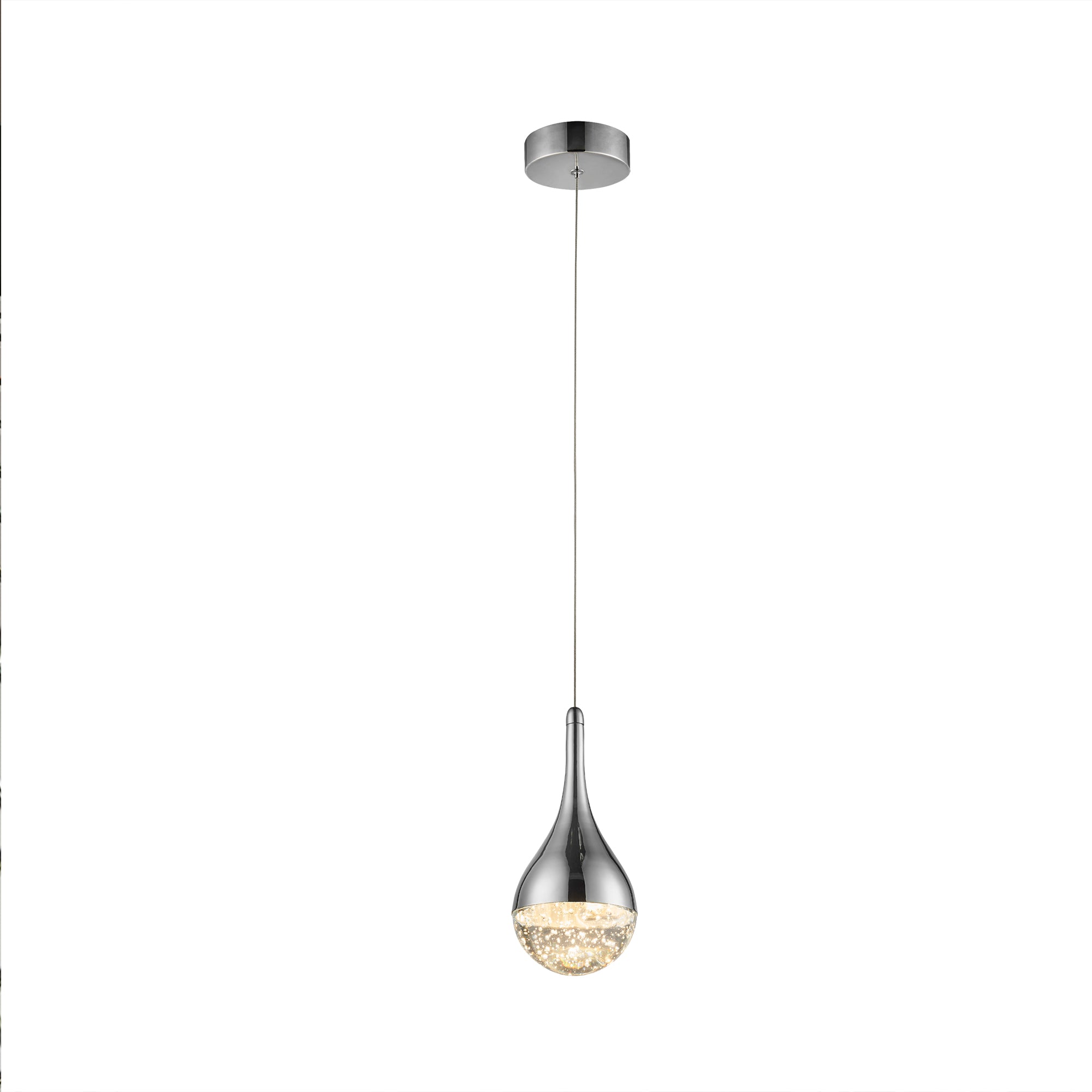Elie Single Pendant 1Lt LED, Chrome