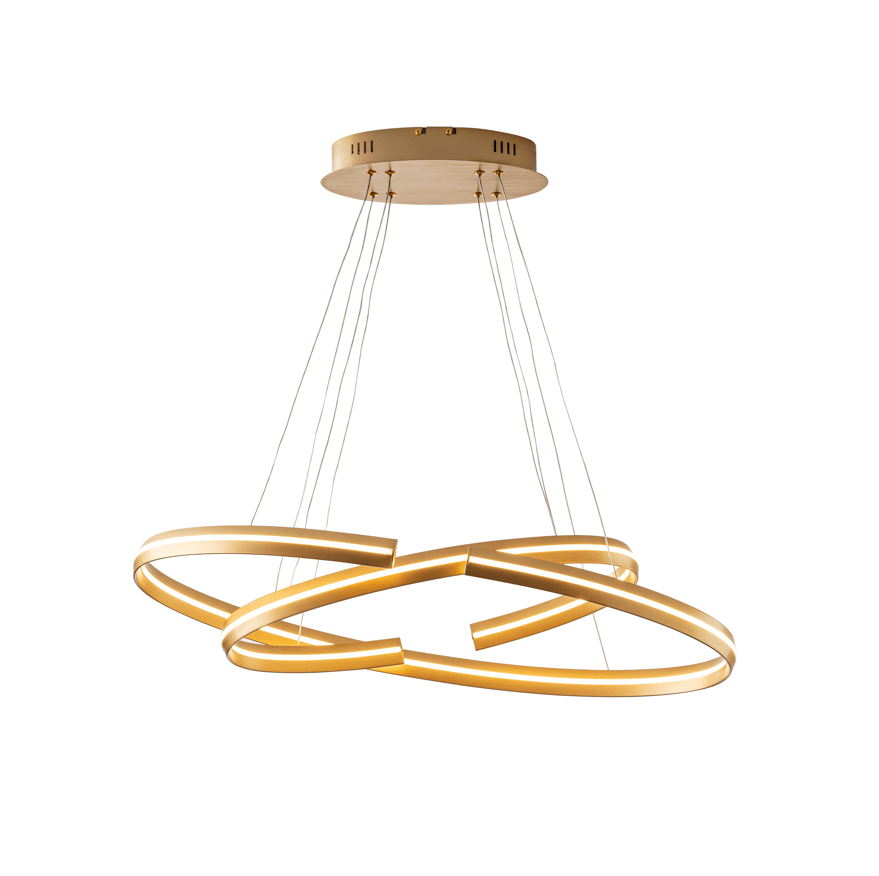 Elipse LED Pendant Gold - Large/Small - Cusack Lighting
