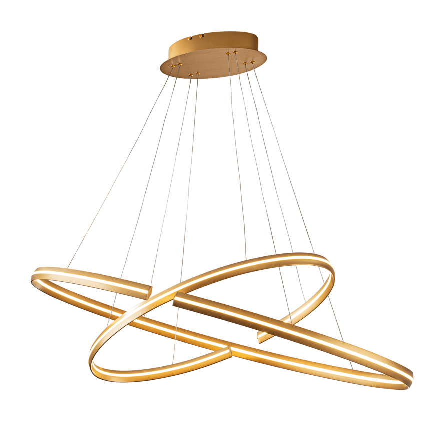 Elipse LED Pendant Gold - Large/Small - Cusack Lighting