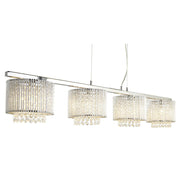 Elise II 4Lt Kitchen Light - Chrome Metal & Clear Crystal