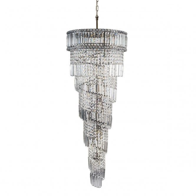 Elizabeth 13Lt/19Lt/21Lt/24Lt Crystal Pendant - Antique Brass/Polished Chrome