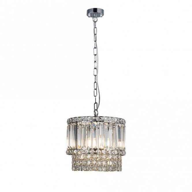 Elizabeth 3Lt/6Lt/9Lt Crystal Pendant - Antique Brass/Polished Chrome