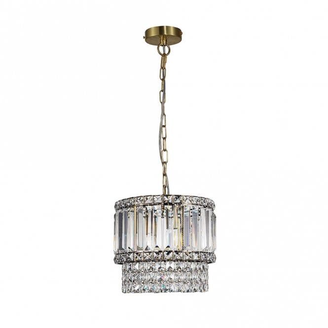 Elizabeth 3Lt/6Lt/9Lt Crystal Pendant - Antique Brass/Polished Chrome