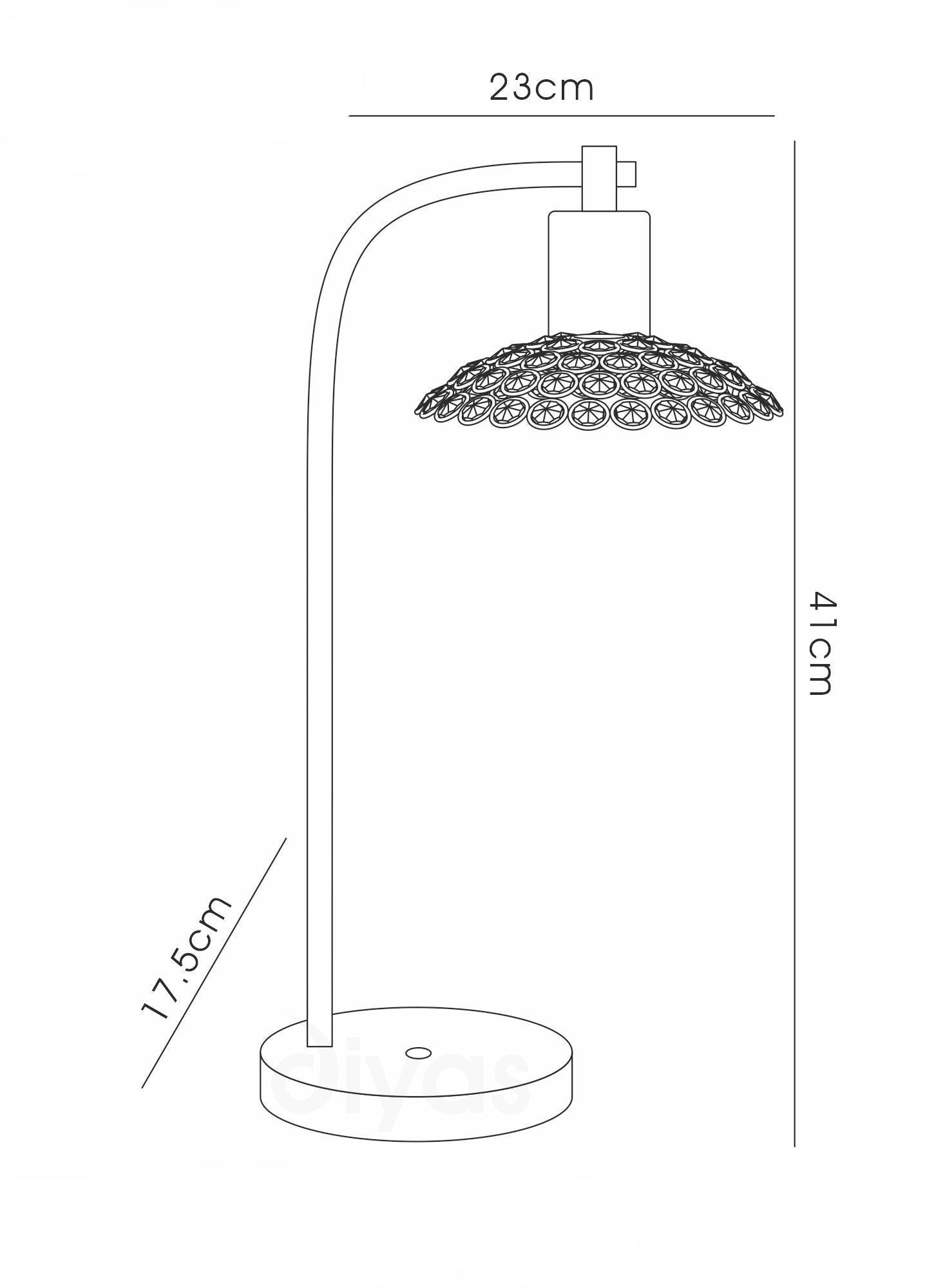 Ellen 1 Light G9 Table Lamp Satin Brass/Crystal