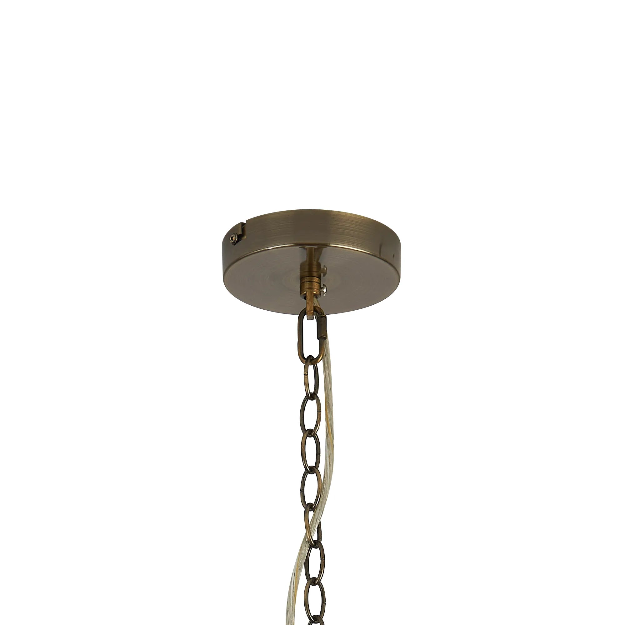 Eden Chain Single Pendant With Glass Rod Shade, 1 x E27- Various Finishes