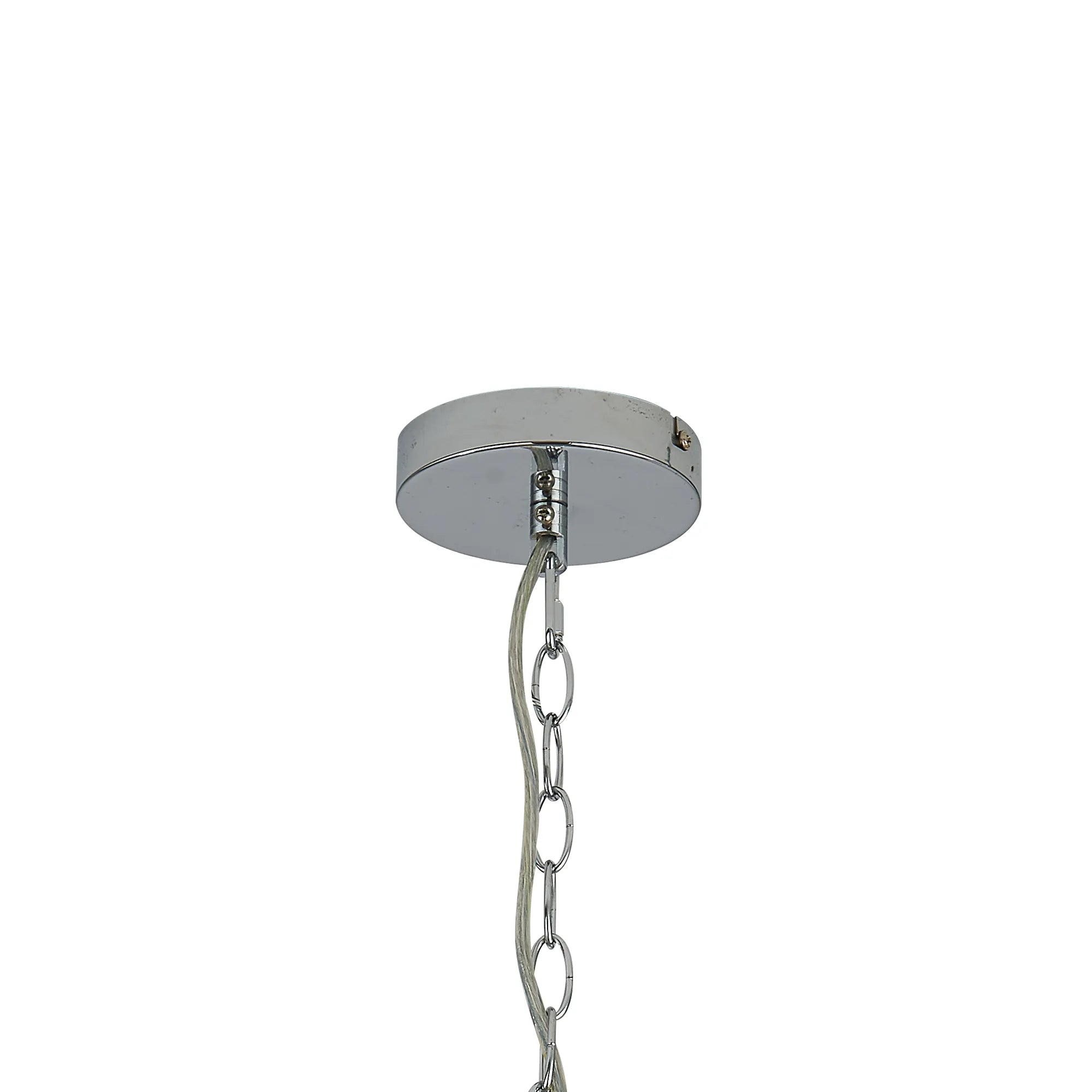 Eden Chain Single Pendant With Glass Rod Shade, 1 x E27- Various Finishes