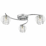Dar Elma 3lt Semi Flush Polished Chrome & Glass - Cusack Lighting
