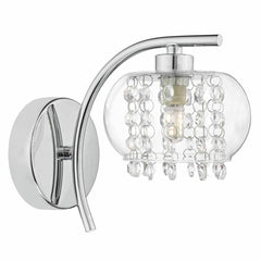 Dar Elma Wall Light Polished Chrome & Glass - Cusack Lighting