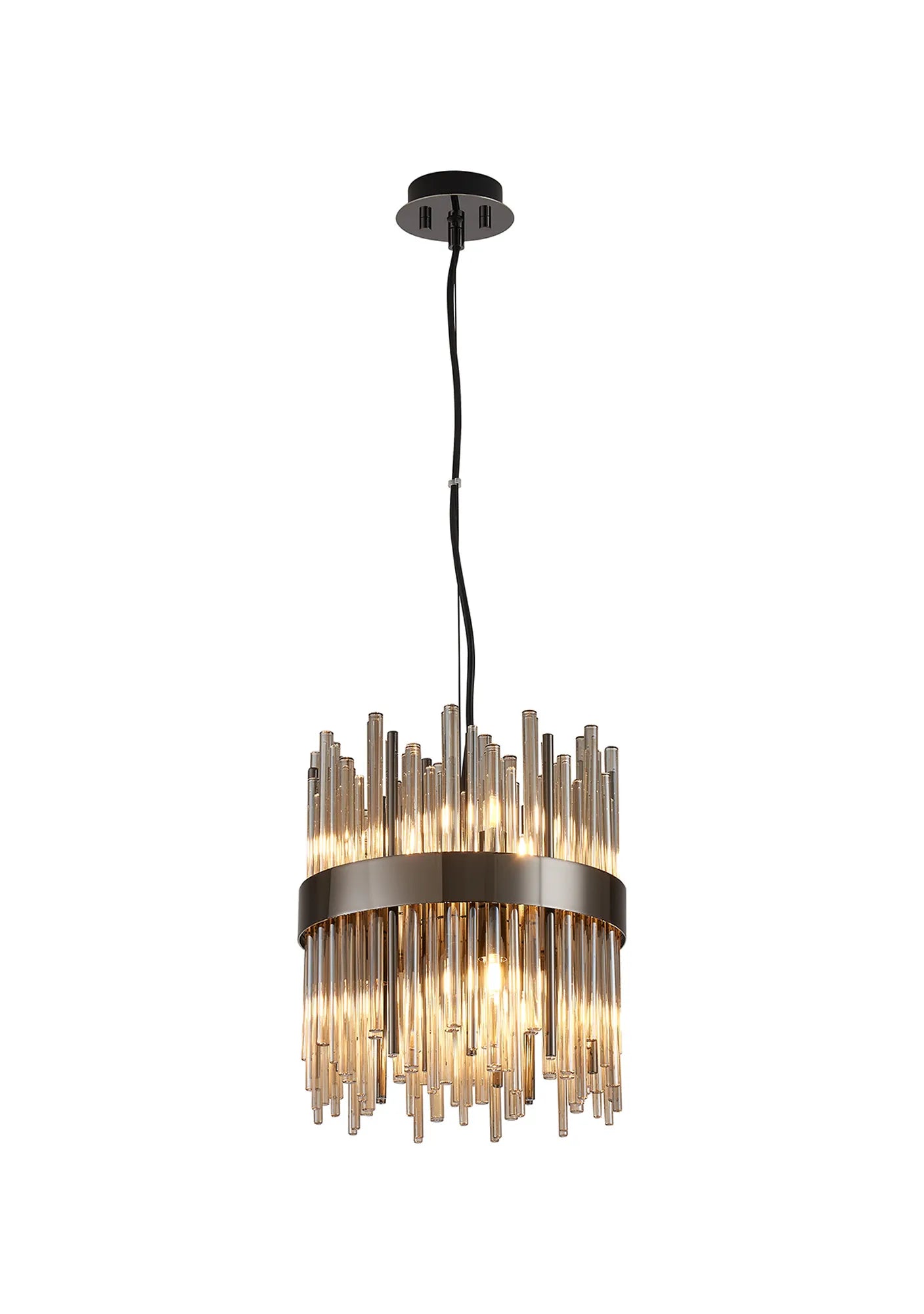 Erin 9/12Lt Glass Rod Pendant Round- Various Finishes