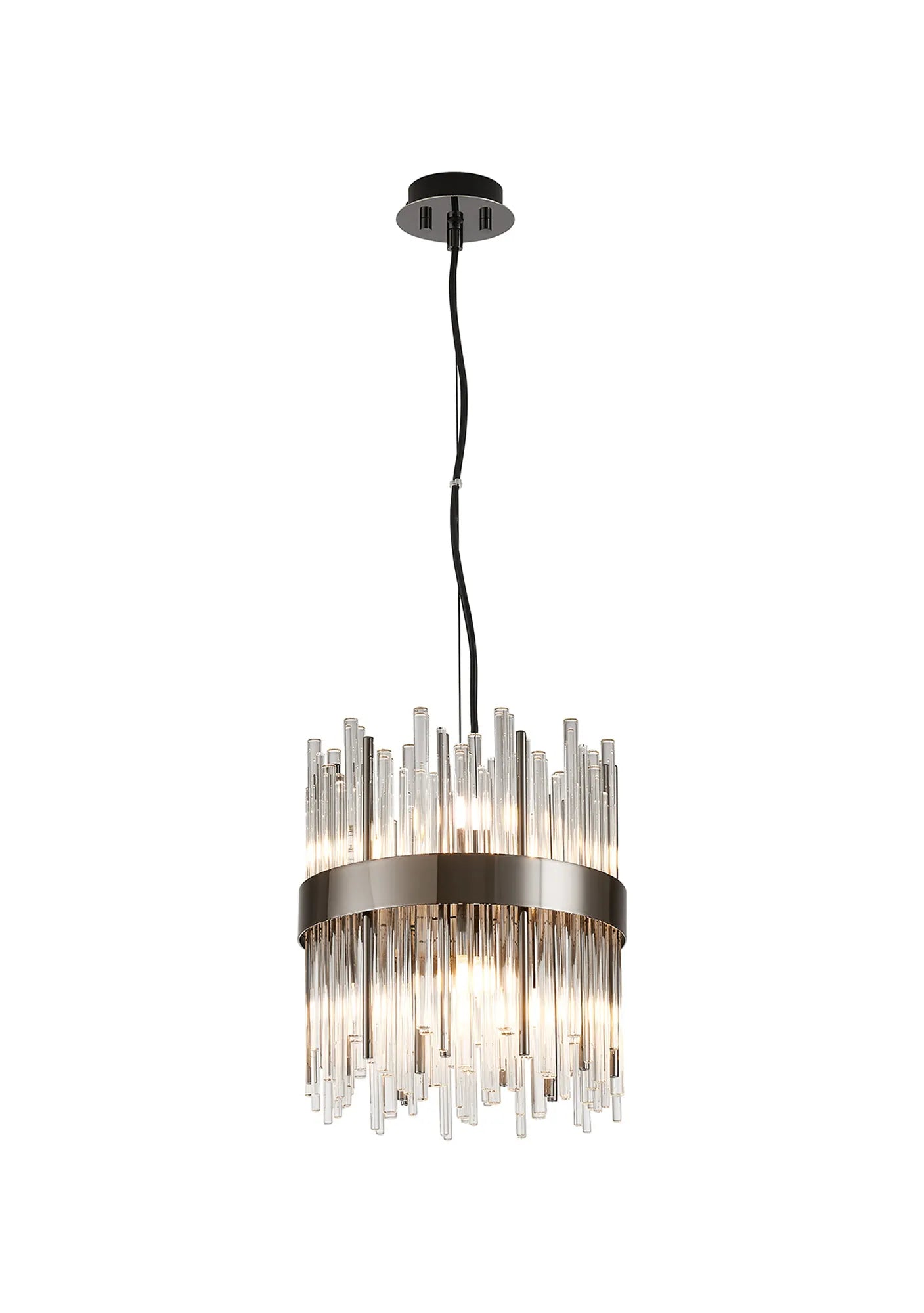 Erin 9/12Lt Glass Rod Pendant Round- Various Finishes