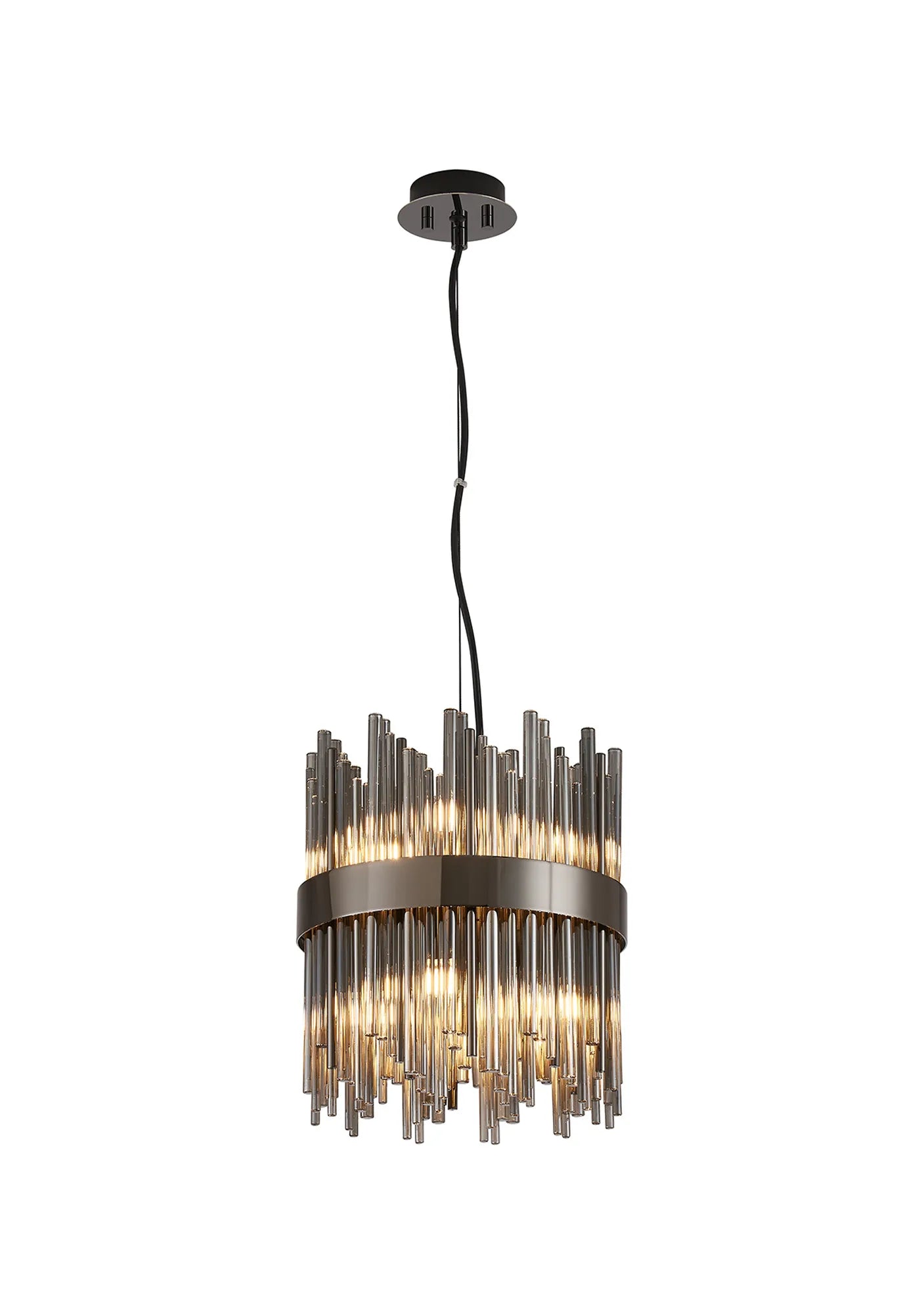 Erin 9/12Lt Glass Rod Pendant Round- Various Finishes