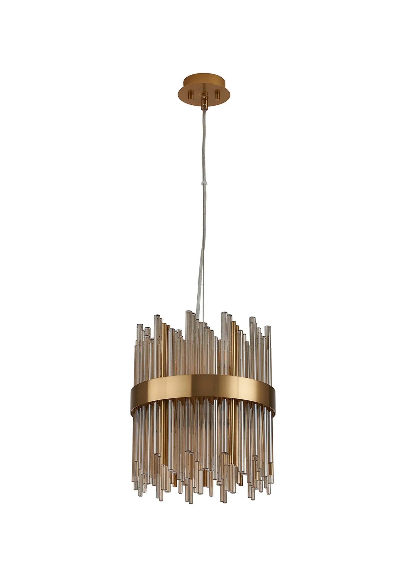 Erin 9/12Lt Glass Rod Pendant Round- Various Finishes