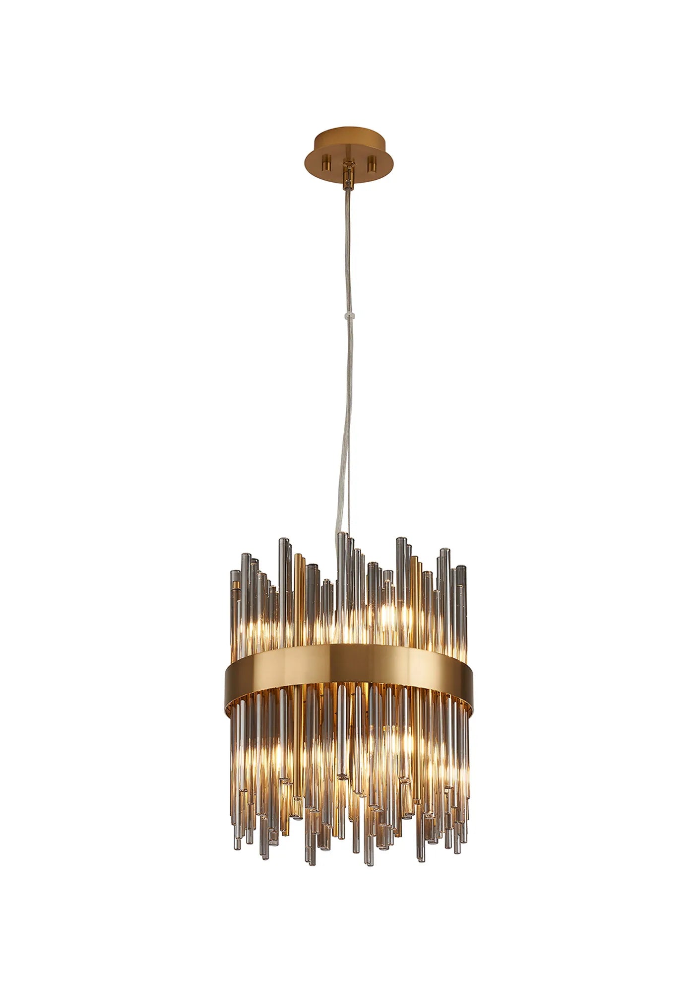 Erin 9/12Lt Glass Rod Pendant Round- Various Finishes