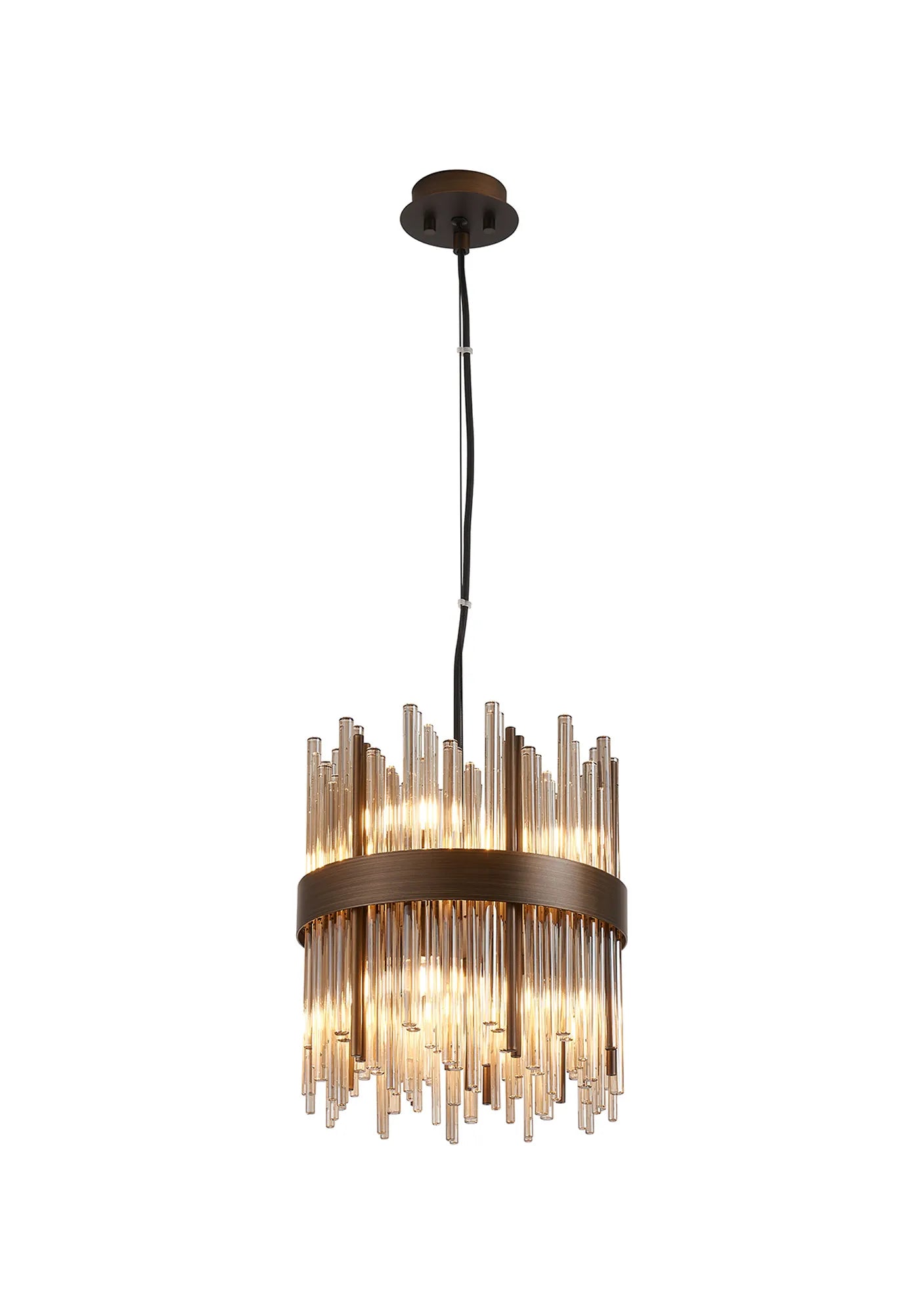 Erin 9/12Lt Glass Rod Pendant Round- Various Finishes