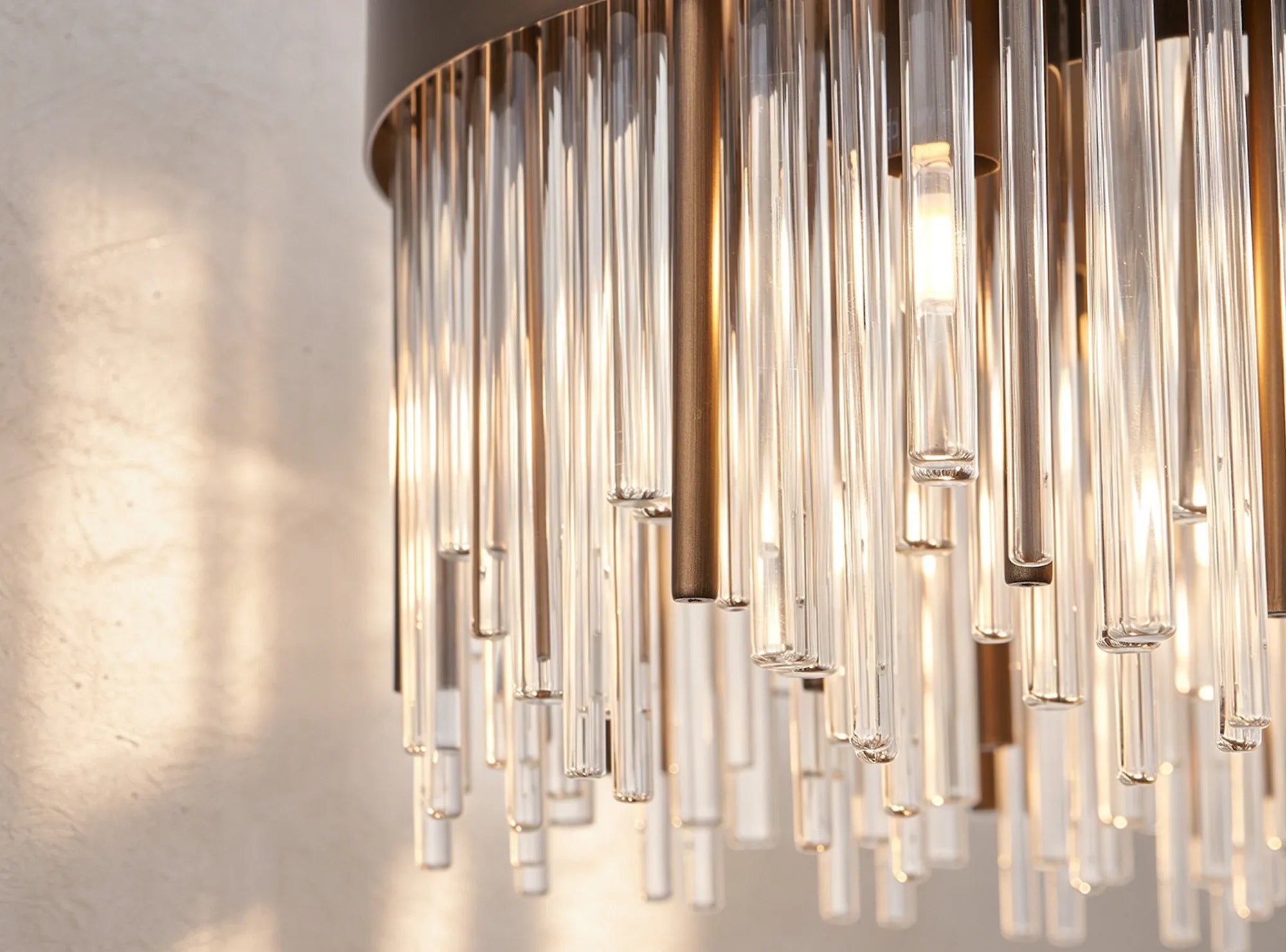 Erin 9/12Lt Glass Rod Pendant Round- Various Finishes
