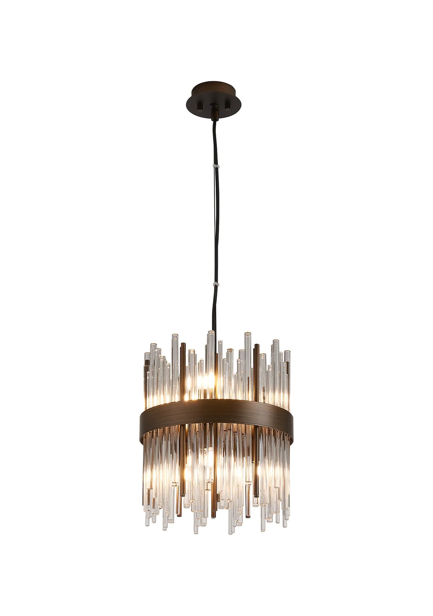 Erin 9/12Lt Glass Rod Pendant Round- Various Finishes