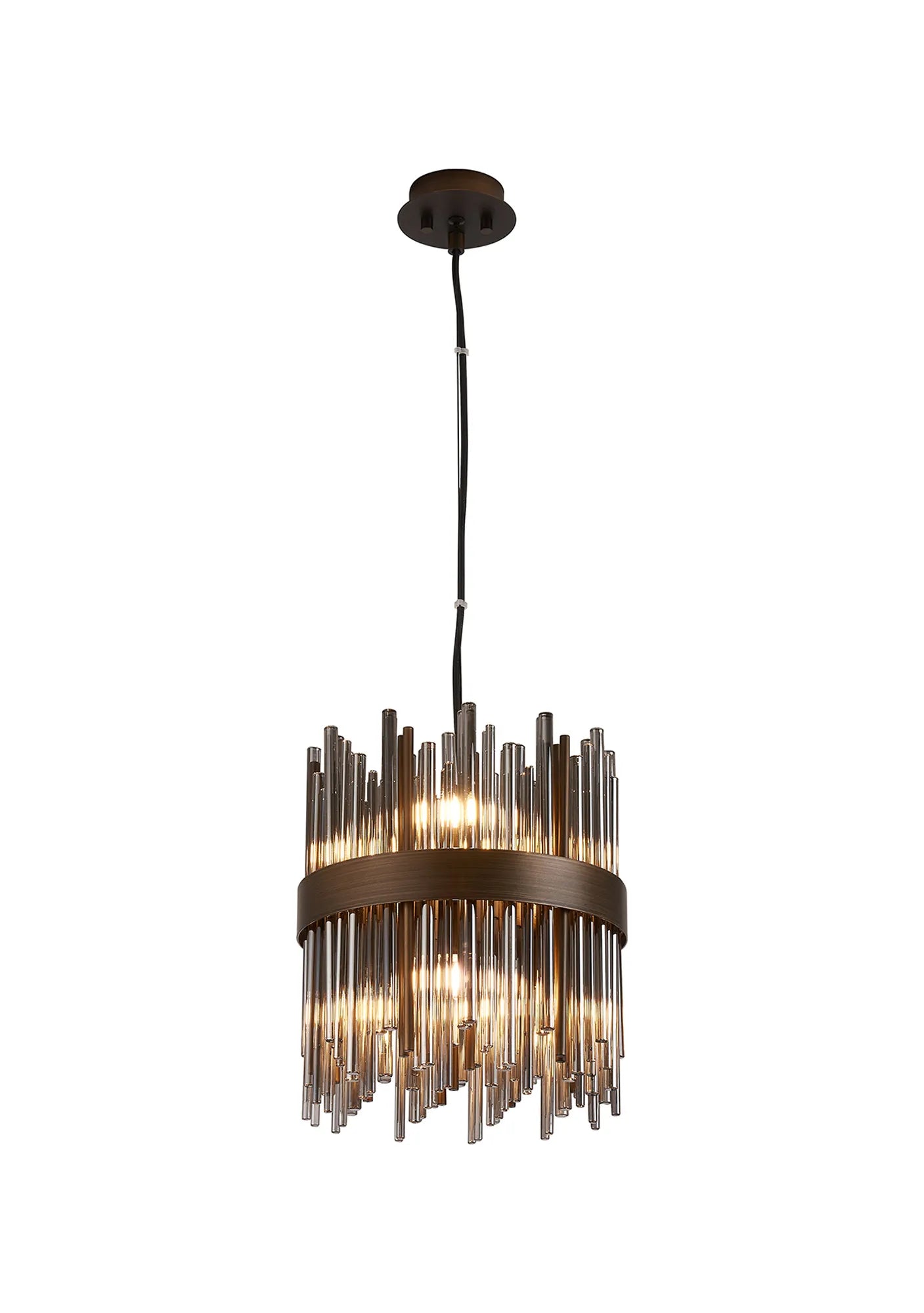 Erin 9/12Lt Glass Rod Pendant Round- Various Finishes