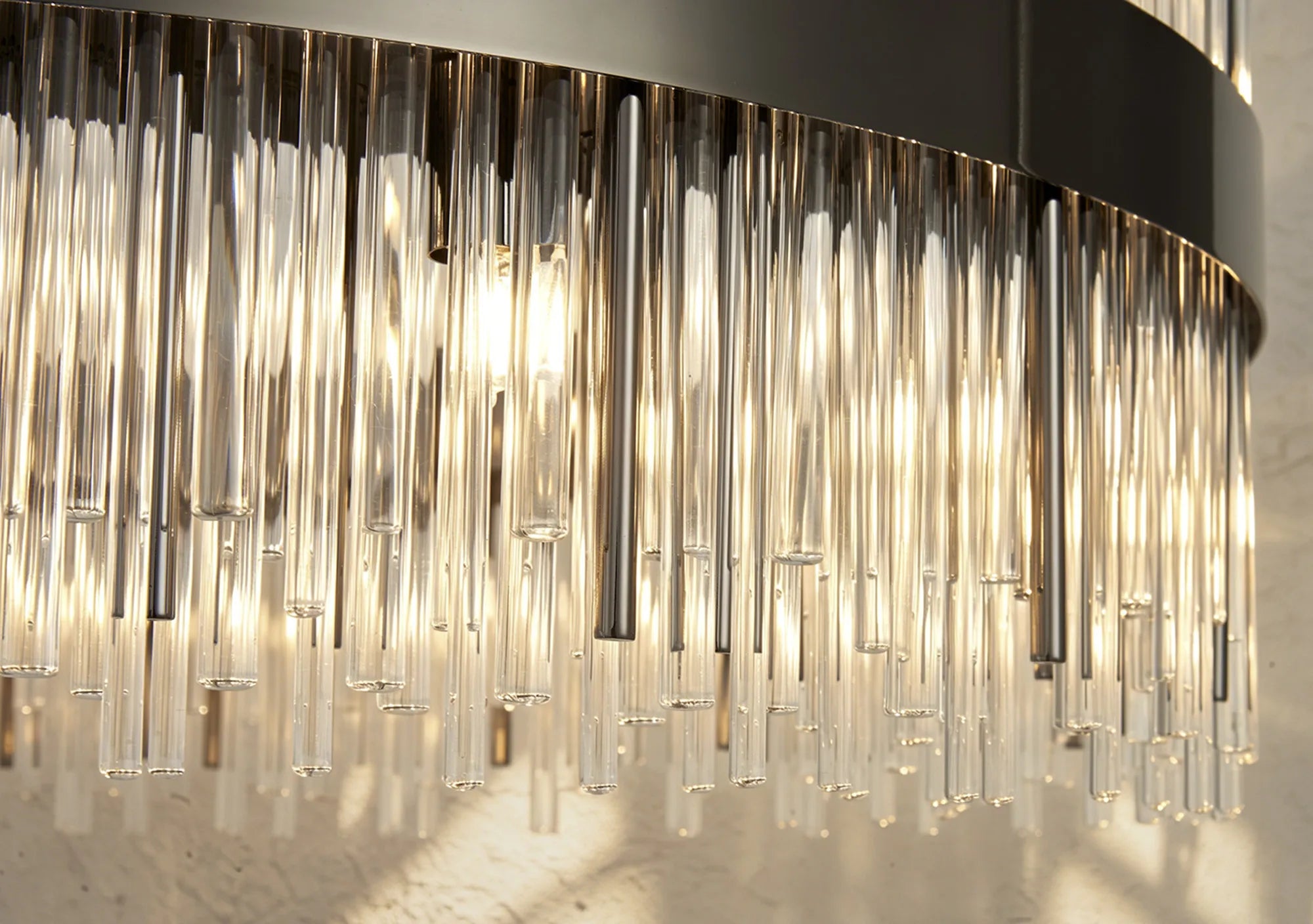 Erin 9/12Lt Glass Rod Pendant Round- Various Finishes