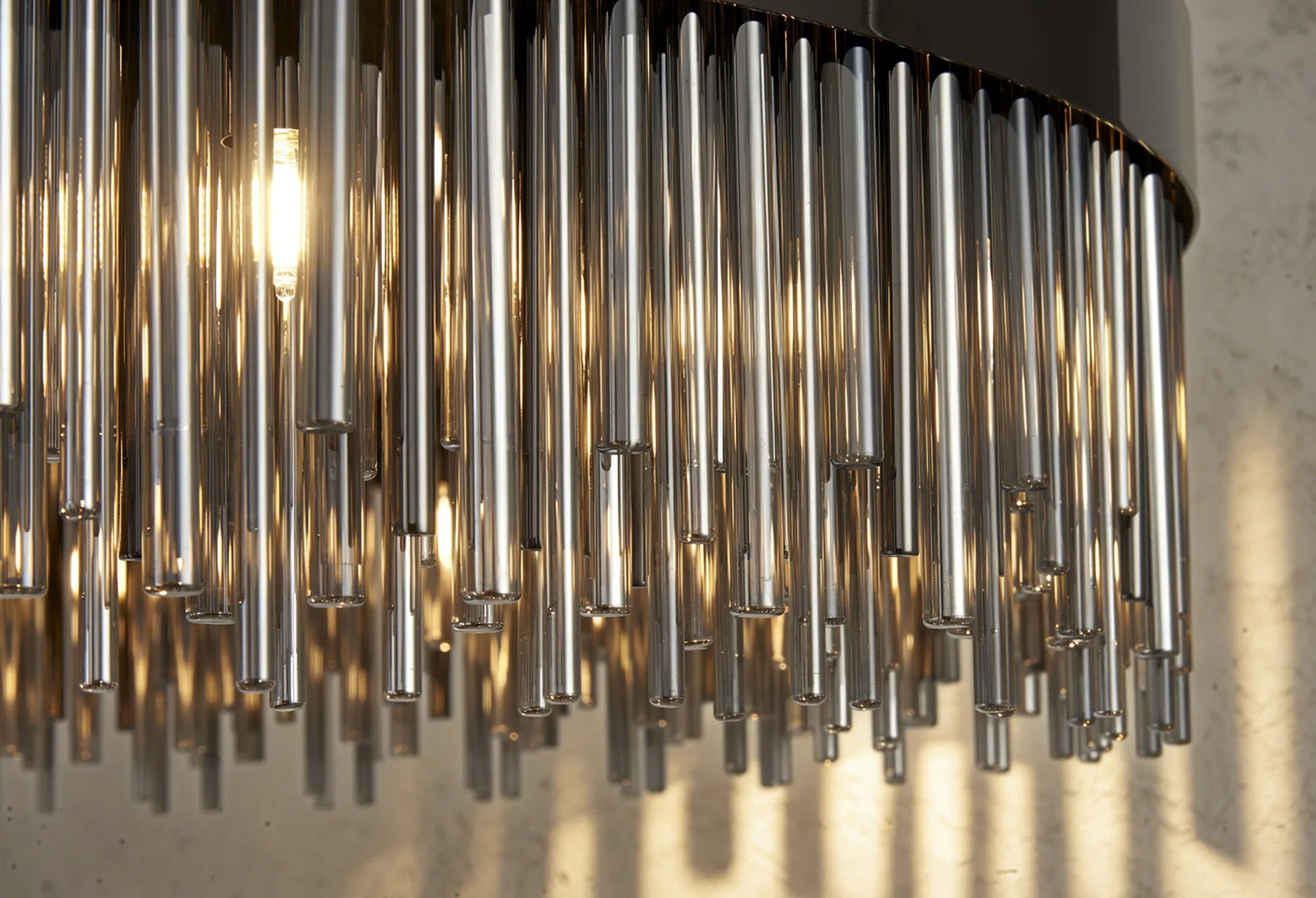 Erin 9/12Lt Glass Rod Pendant Round- Various Finishes
