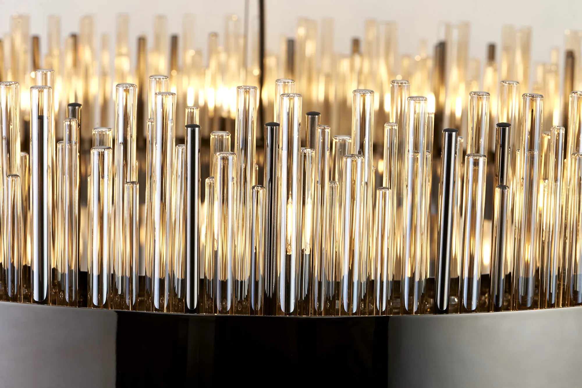 Erin 24/30Lt Glass Rod Pendant Round- Various Finishes