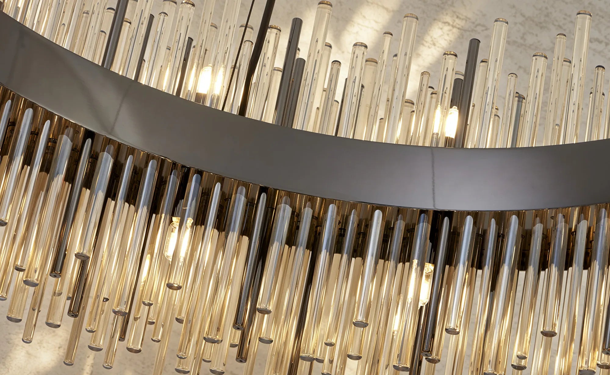 Erin 24/30Lt Glass Rod Pendant Round- Various Finishes