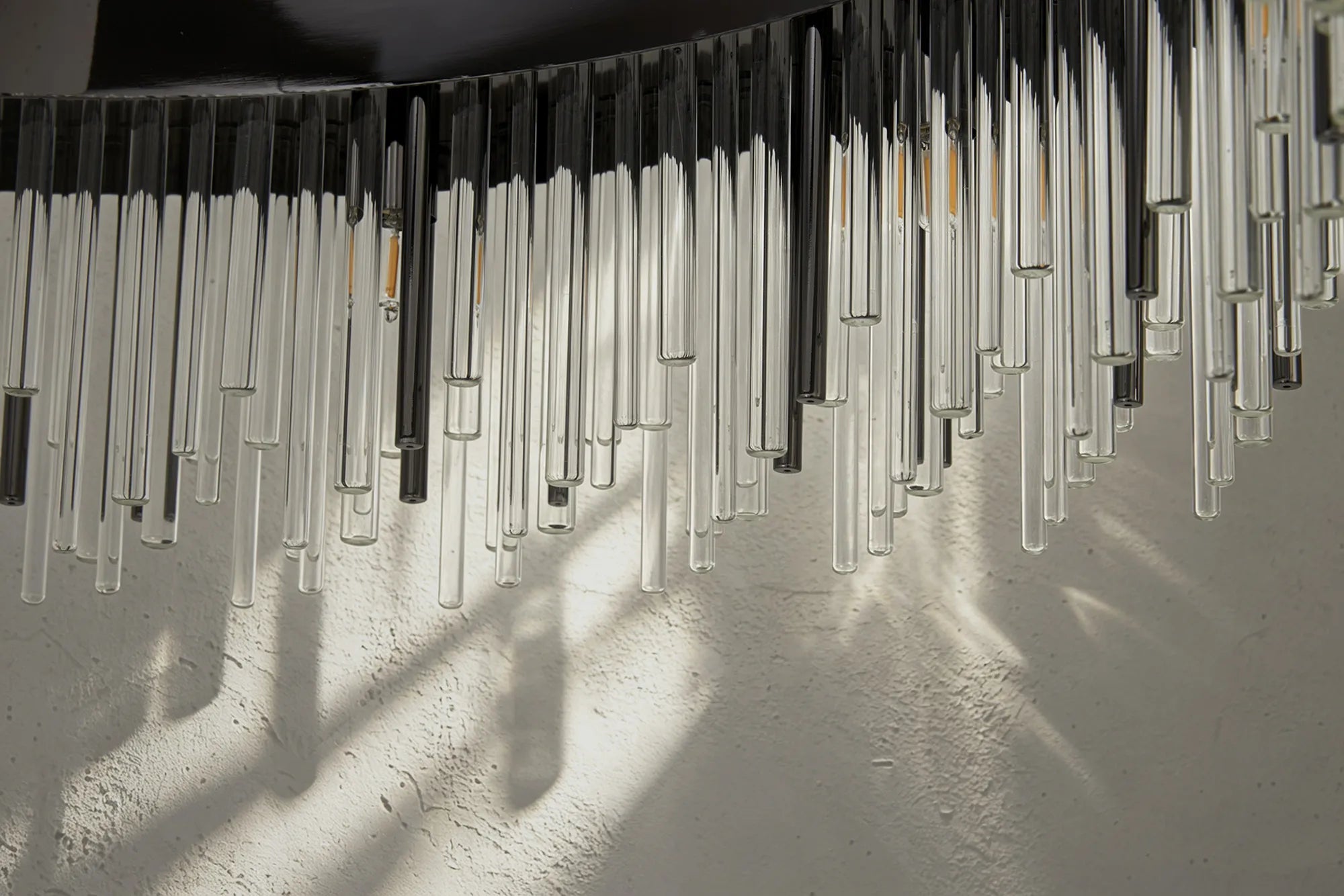 Erin 24/30Lt Glass Rod Pendant Round- Various Finishes