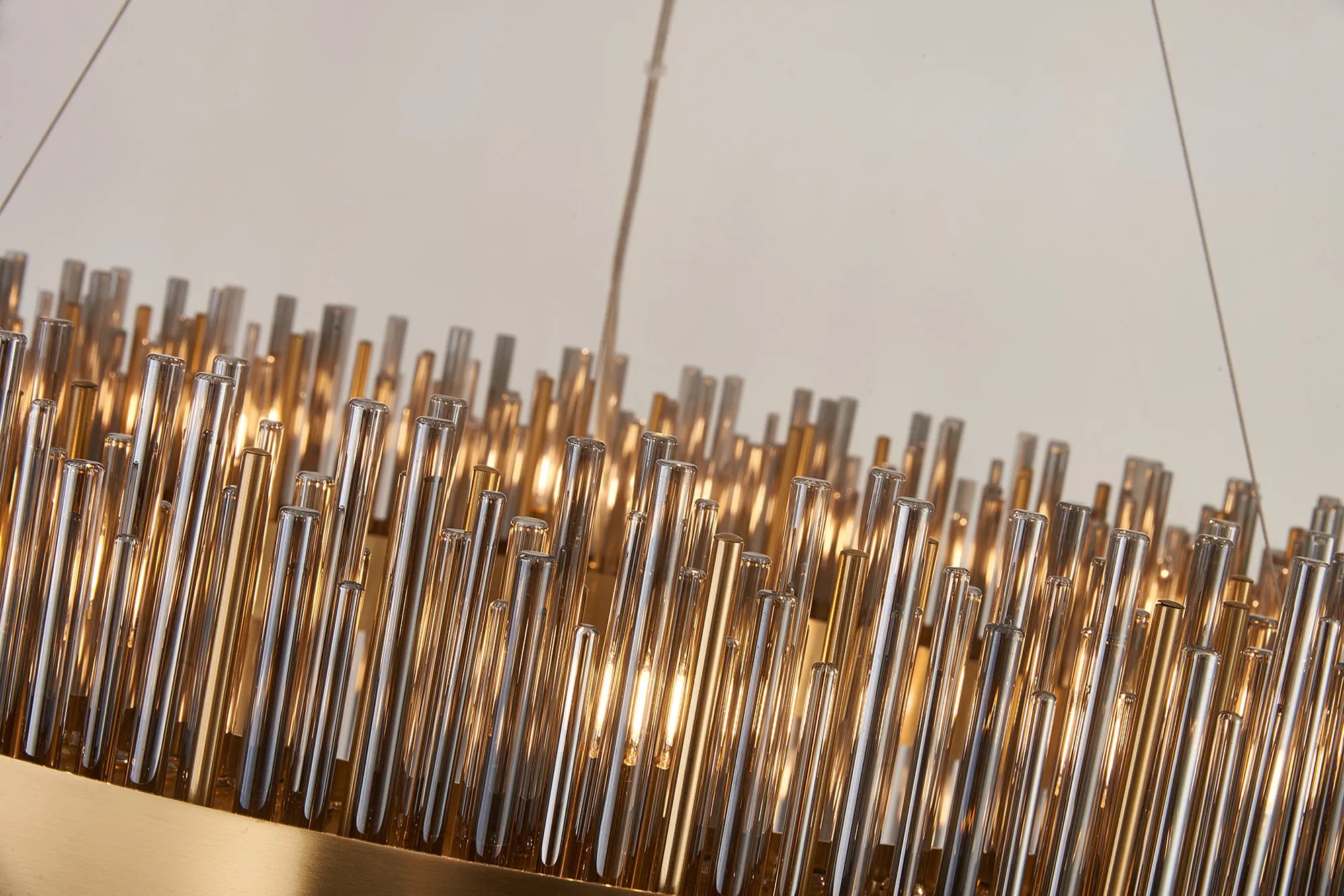 Erin 24/30Lt Glass Rod Pendant Round- Various Finishes