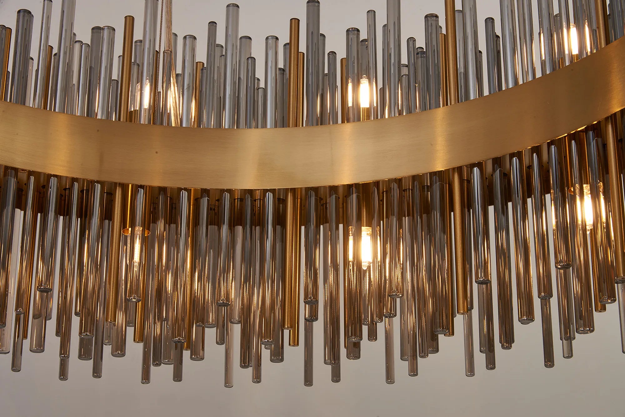 Erin 24/30Lt Glass Rod Pendant Round- Various Finishes