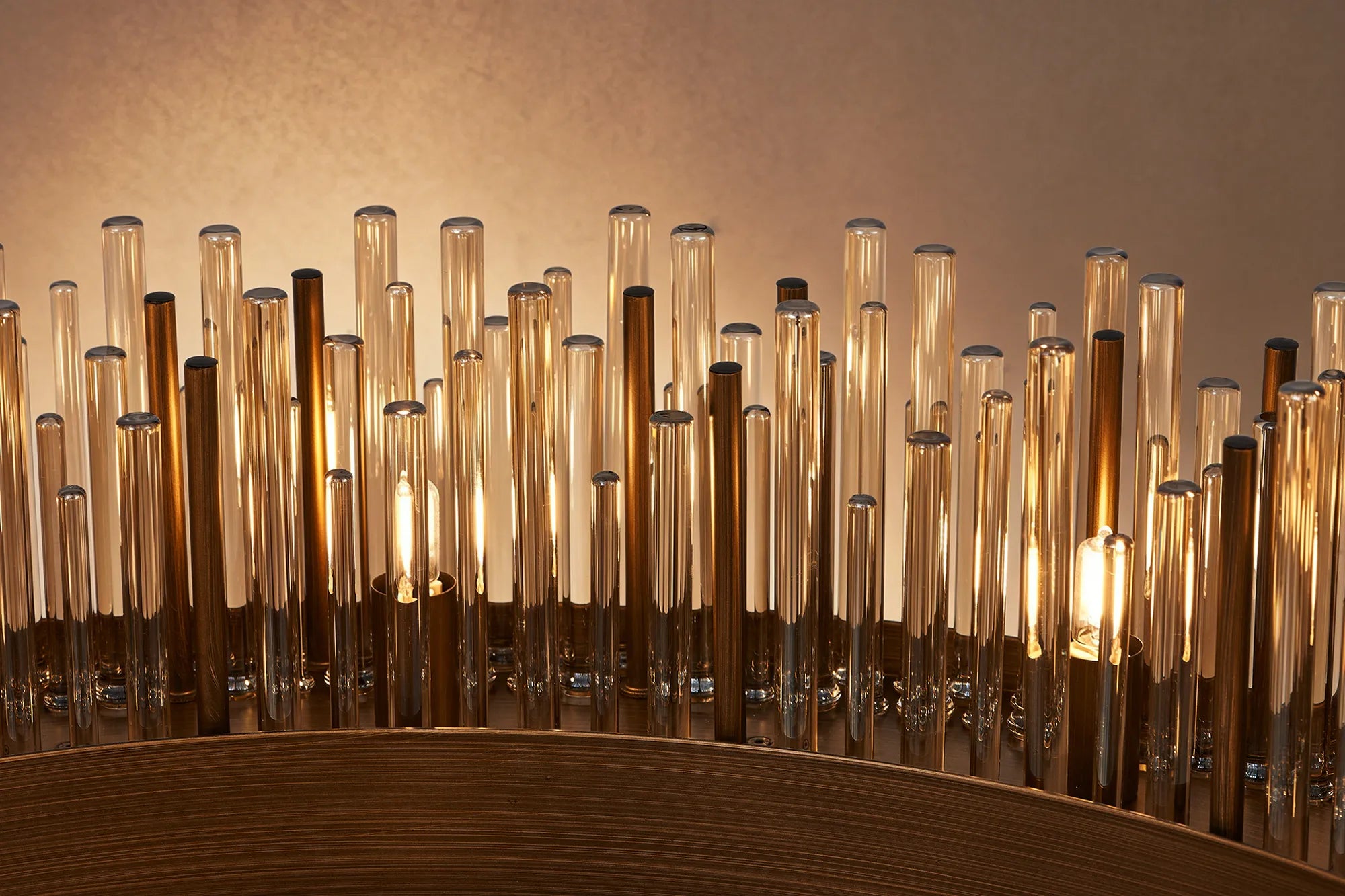Erin 24/30Lt Glass Rod Pendant Round- Various Finishes
