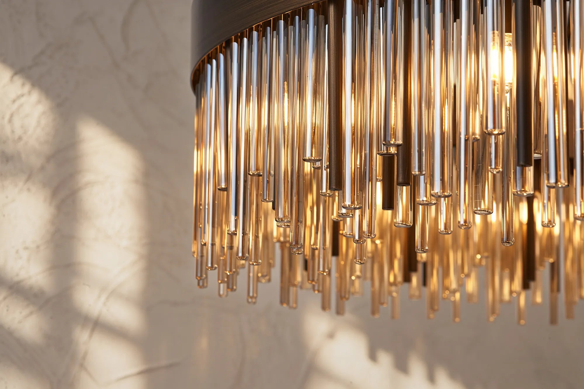 Erin 24/30Lt Glass Rod Pendant Round- Various Finishes