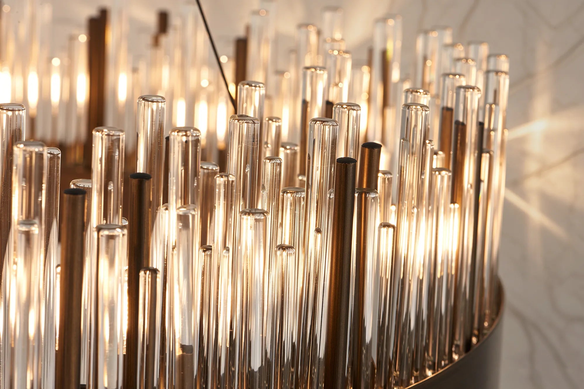 Erin 24/30Lt Glass Rod Pendant Round- Various Finishes