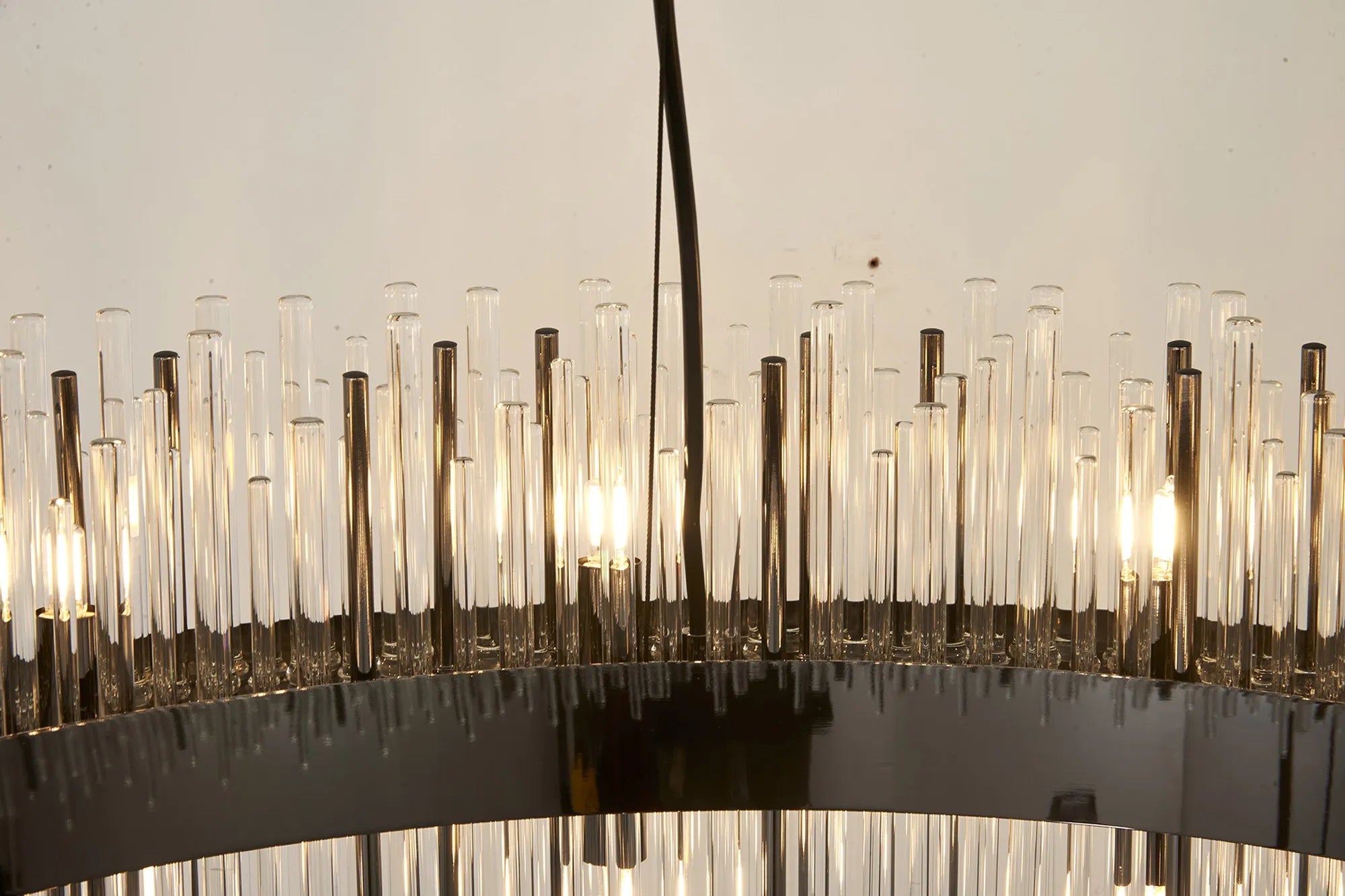 Erin 24/30Lt Glass Rod Pendant Round- Various Finishes