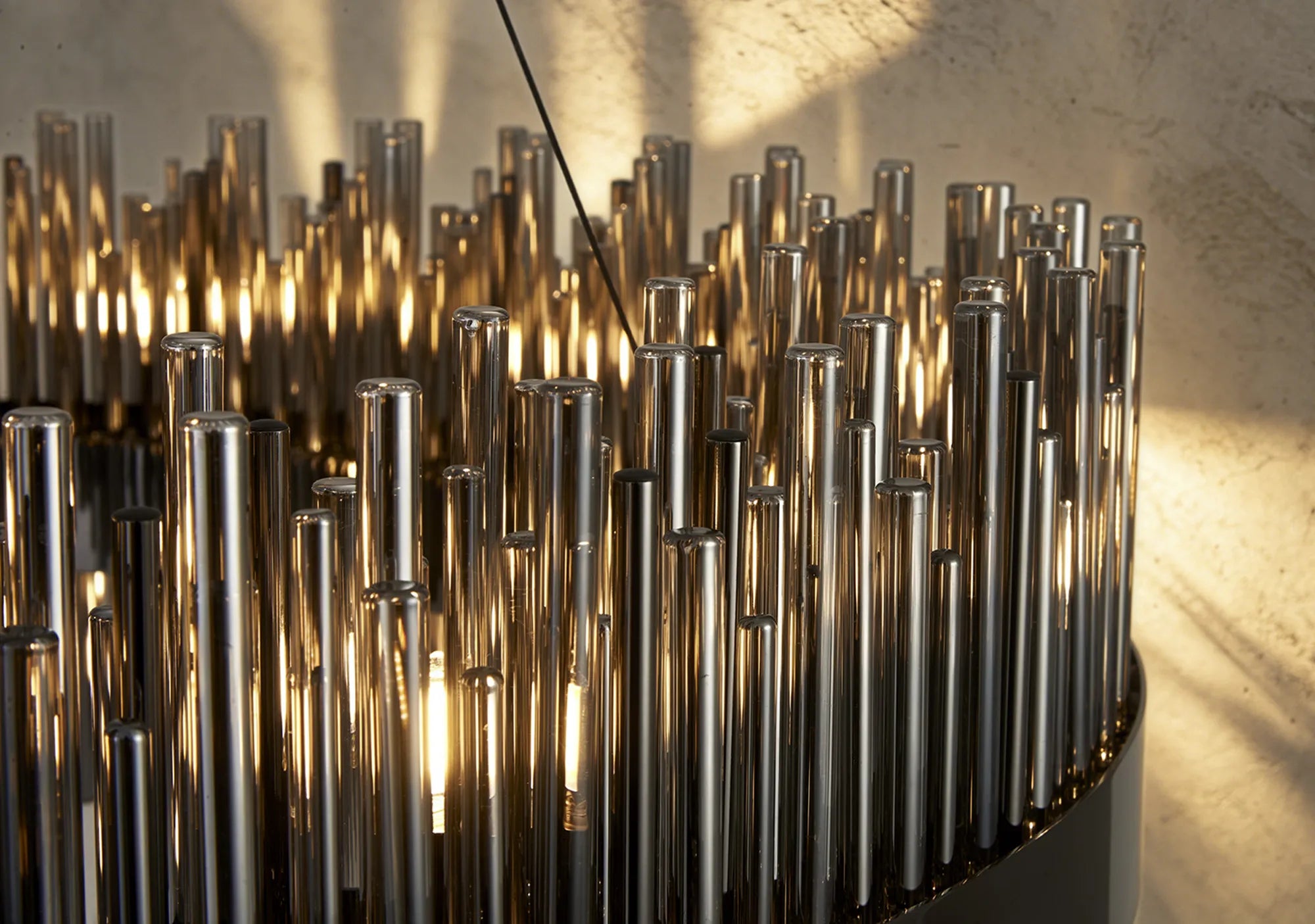 Erin 24/30Lt Glass Rod Pendant Round- Various Finishes
