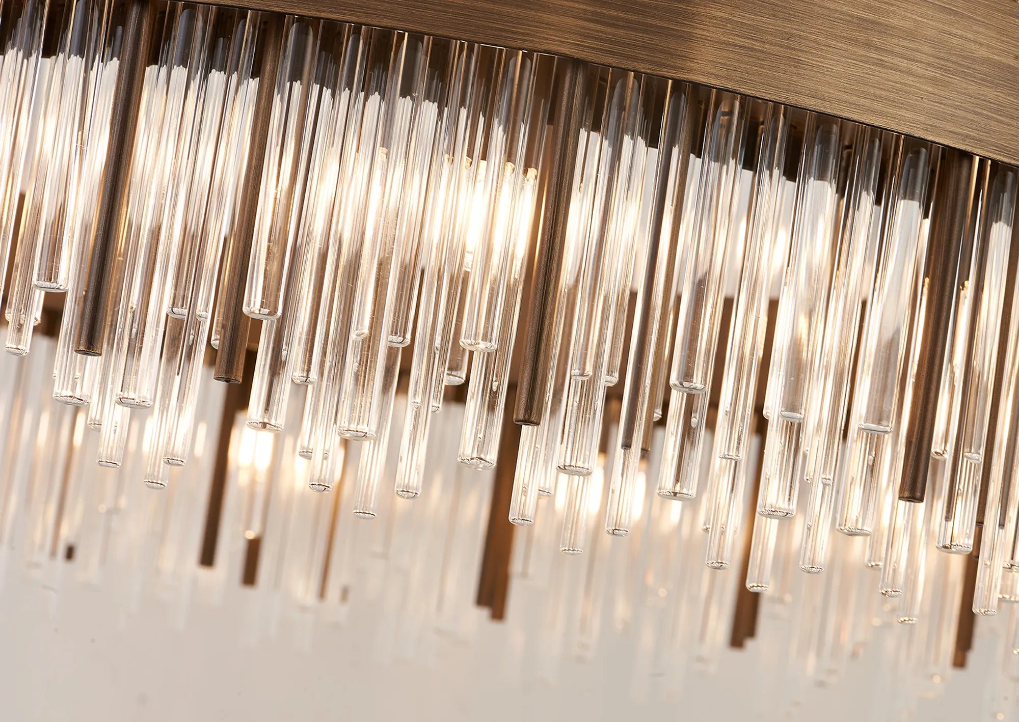 Erin 24/30Lt Glass Rod Pendant Round- Various Finishes