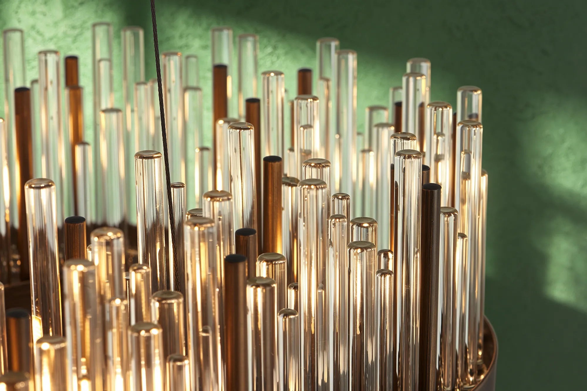 Erin 24/36Lt Oblong Glass Rod Light- Various Finishes