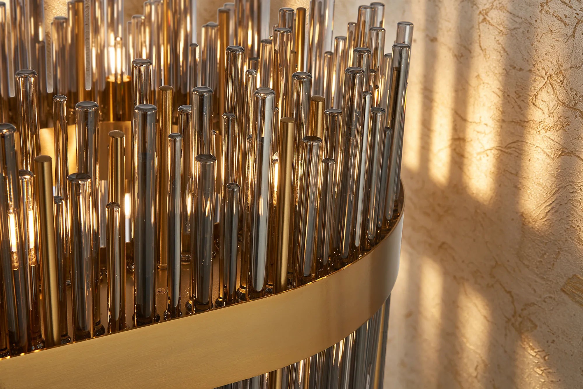 Erin 24/36Lt Oblong Glass Rod Light- Various Finishes