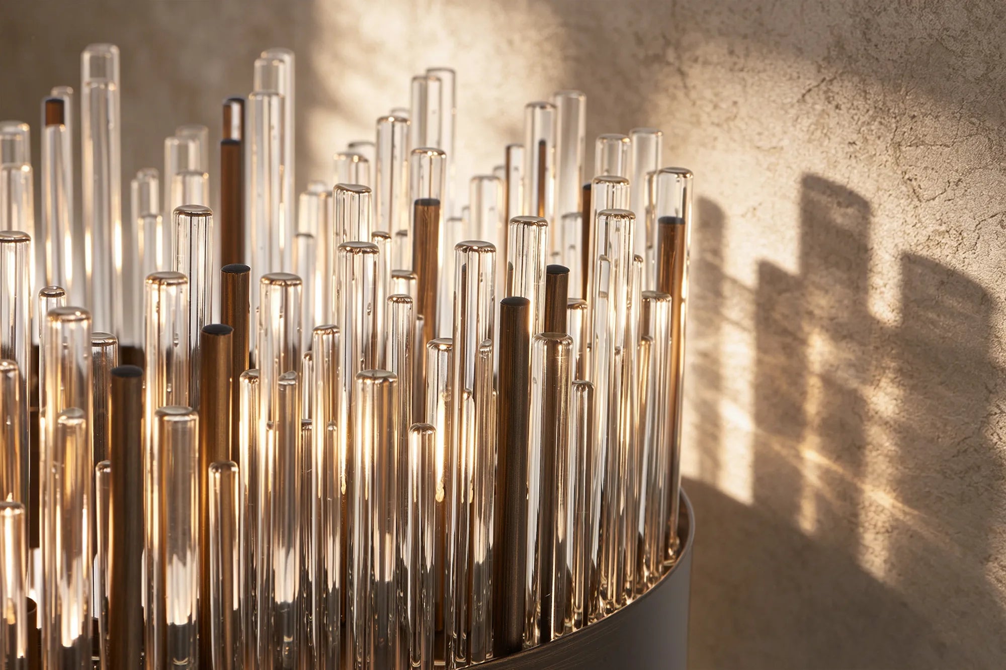 Erin 24/36Lt Oblong Glass Rod Light- Various Finishes