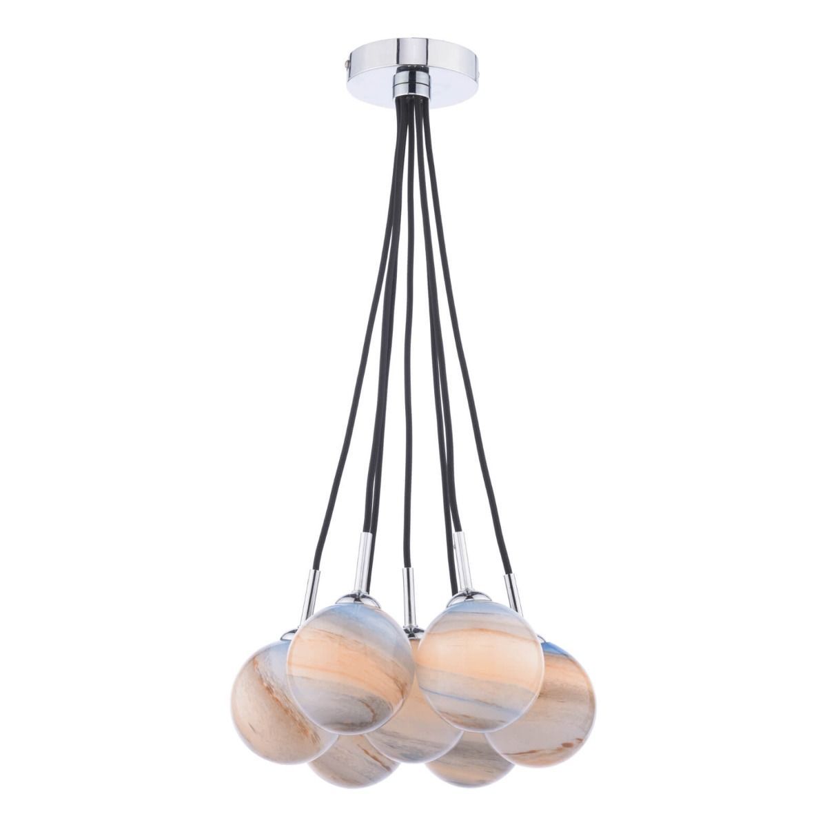 Elpis 7 Light Spiral Cluster Pendant