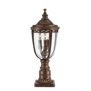 English Bridle 3 Light Medium Pedestal – British Bronze - Cusack Lighting