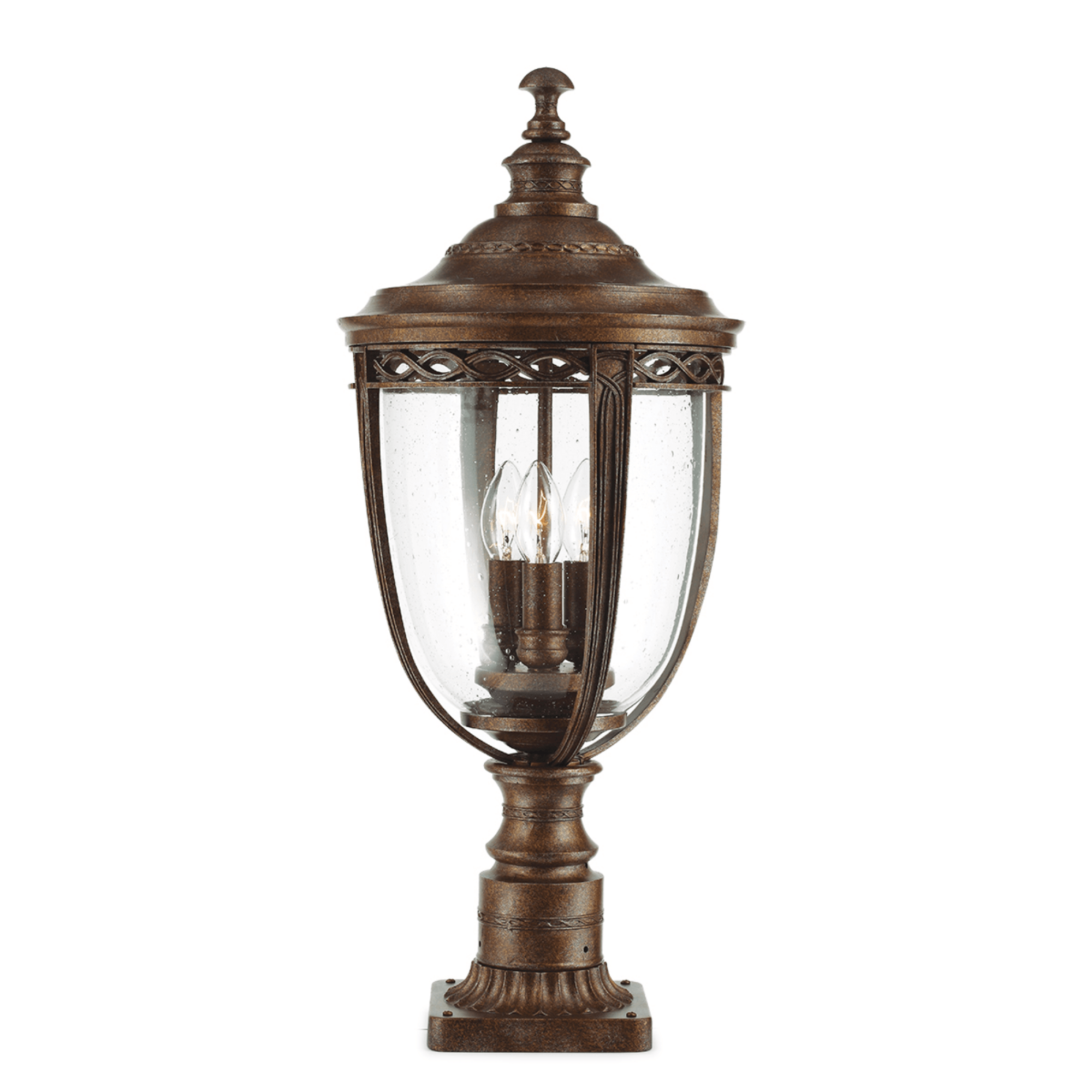 Elstead English Bridle 3 Light Medium/Large Pedestal – British Bronze/Black