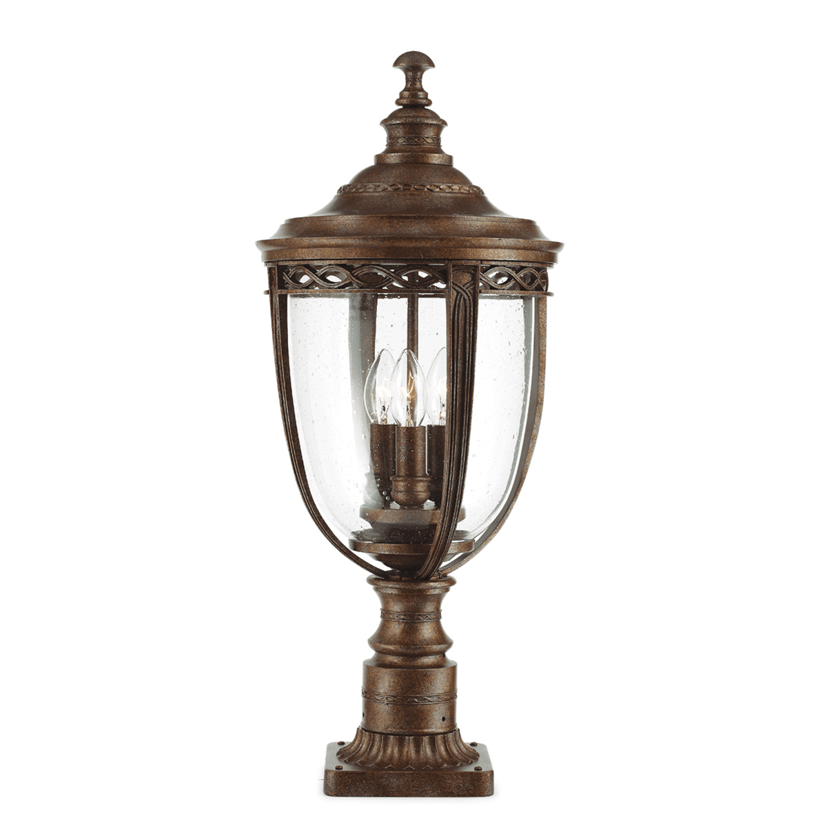 Elstead English Bridle 3 Light Medium/Large Pedestal – British Bronze/Black
